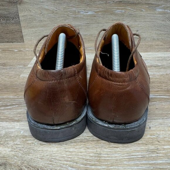 Zota Brown Leather Cap Toe Oxford Shoes Men's Size 11 - Picture 3 of 6